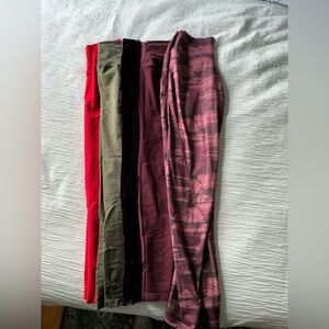 Bundle of 4 Alphalete Revival and Surface Pro Leggings size Medium